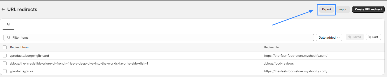 Create a URL Redirect 11